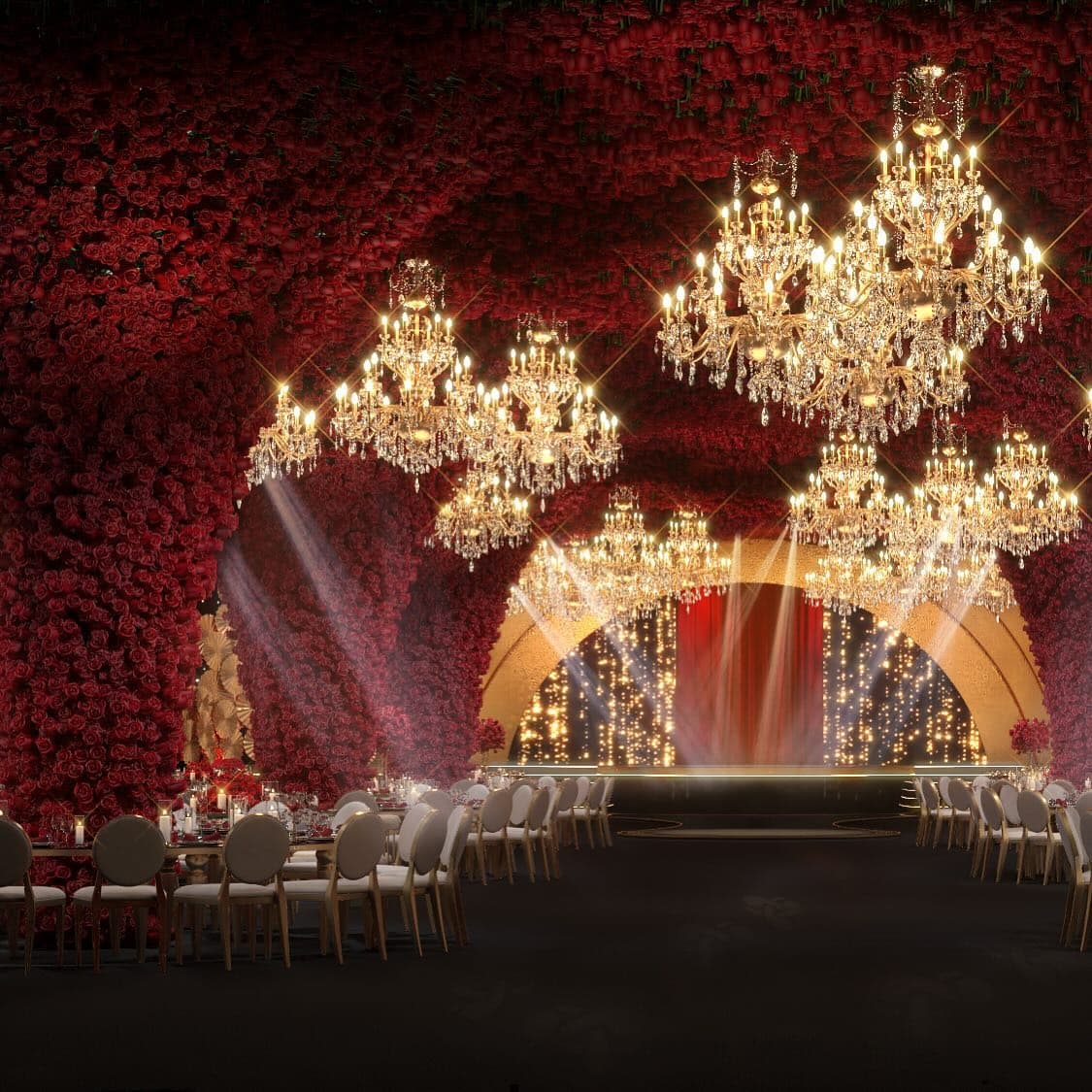 Red and Gold Elegance